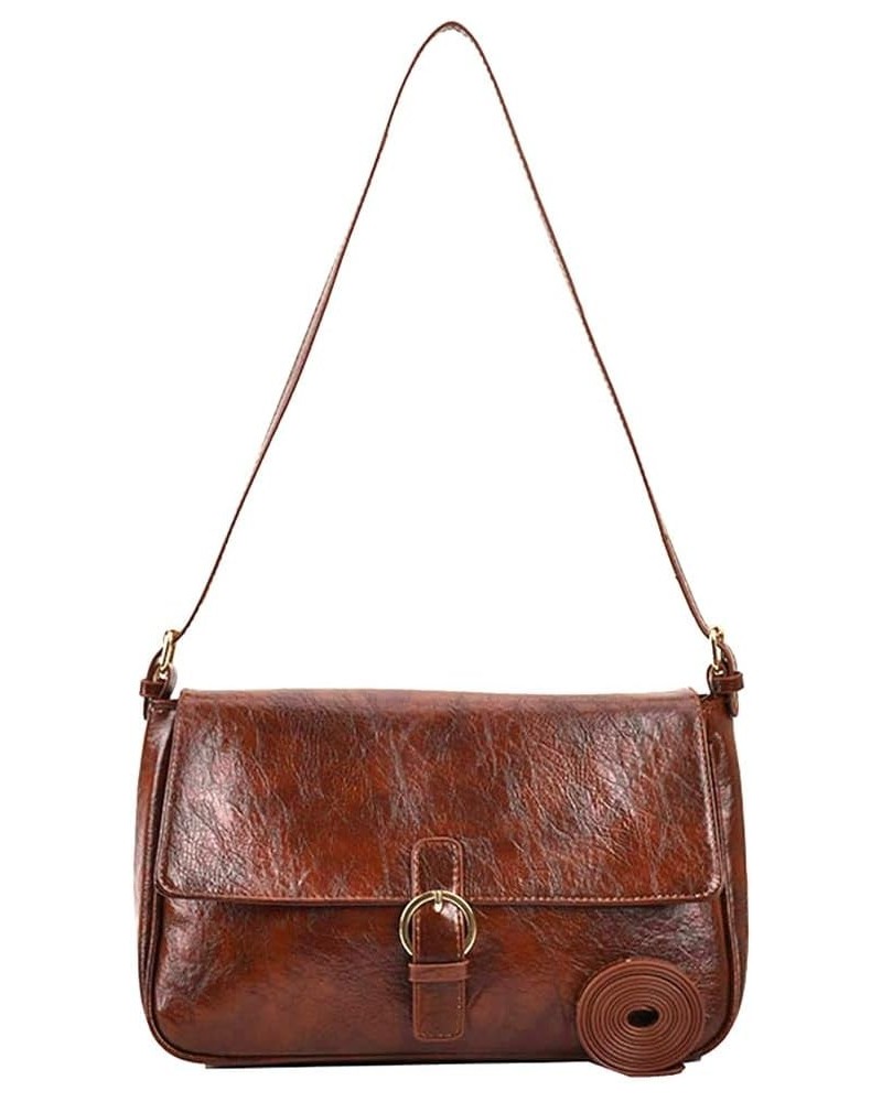 Y2K Shoulder Bag Purse Crossbody Bags Satchel for Women Handbag Faux Leather Flap Bags Vintage Fashion Bags Coffee $15.65 Sho...