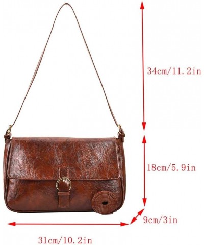 Y2K Shoulder Bag Purse Crossbody Bags Satchel for Women Handbag Faux Leather Flap Bags Vintage Fashion Bags Coffee $15.65 Sho...