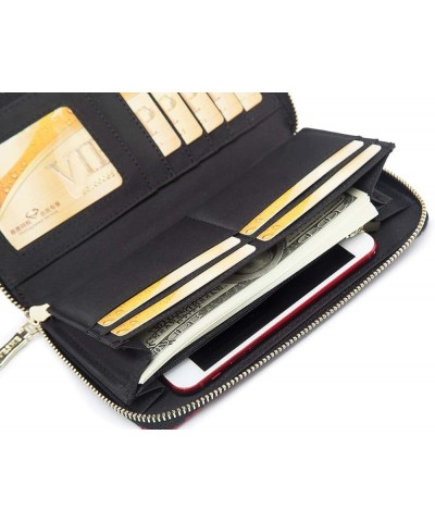 Women's Boho RFID Wallet Clutch - Stylish, Spacious w/Wristlet for Travel, Holds Cards, Phone, Cash BigFlower $11.00 Wallets