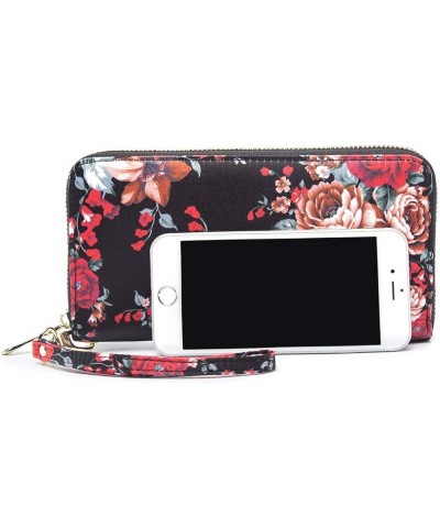 Women's Boho RFID Wallet Clutch - Stylish, Spacious w/Wristlet for Travel, Holds Cards, Phone, Cash BigFlower $11.00 Wallets