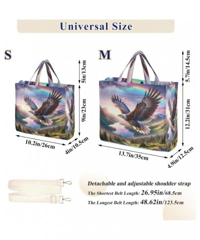 Rainbow and Gledes Tote Bag Trendy Corduroy Bag Crossbody Bag with Zipper and Magnetic Clasp $15.63 Totes