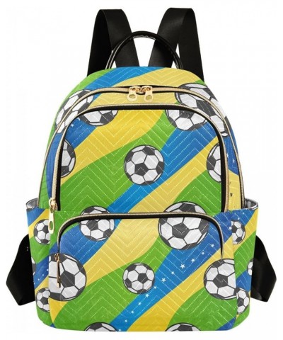 Small Backpack for Women Travel Bag Soccer Ball Football Daypack Purse Fashion Shoulder Bag Rucksack Medium B369 $14.81 Backp...