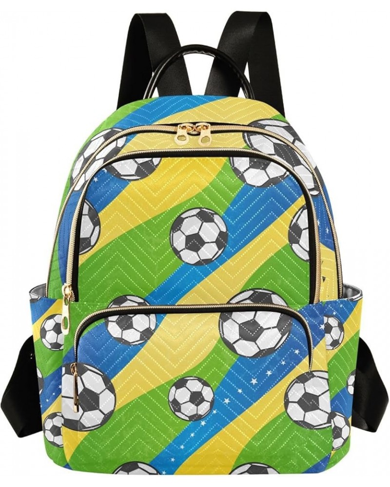 Small Backpack for Women Travel Bag Soccer Ball Football Daypack Purse Fashion Shoulder Bag Rucksack Medium B369 $14.81 Backp...