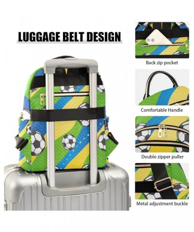 Small Backpack for Women Travel Bag Soccer Ball Football Daypack Purse Fashion Shoulder Bag Rucksack Medium B369 $14.81 Backp...