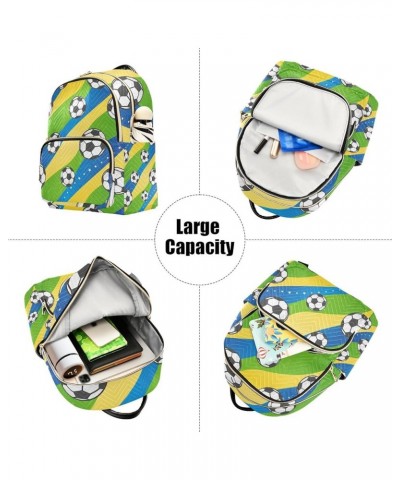 Small Backpack for Women Travel Bag Soccer Ball Football Daypack Purse Fashion Shoulder Bag Rucksack Medium B369 $14.81 Backp...