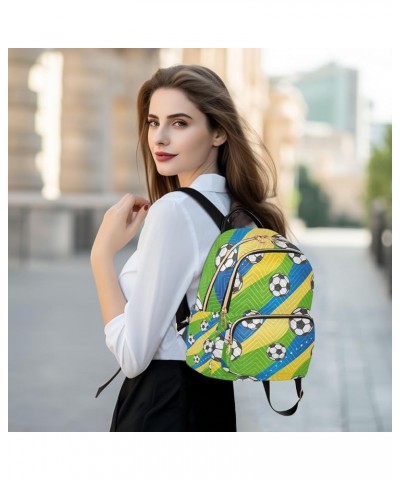 Small Backpack for Women Travel Bag Soccer Ball Football Daypack Purse Fashion Shoulder Bag Rucksack Medium B369 $14.81 Backp...