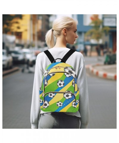 Small Backpack for Women Travel Bag Soccer Ball Football Daypack Purse Fashion Shoulder Bag Rucksack Medium B369 $14.81 Backp...