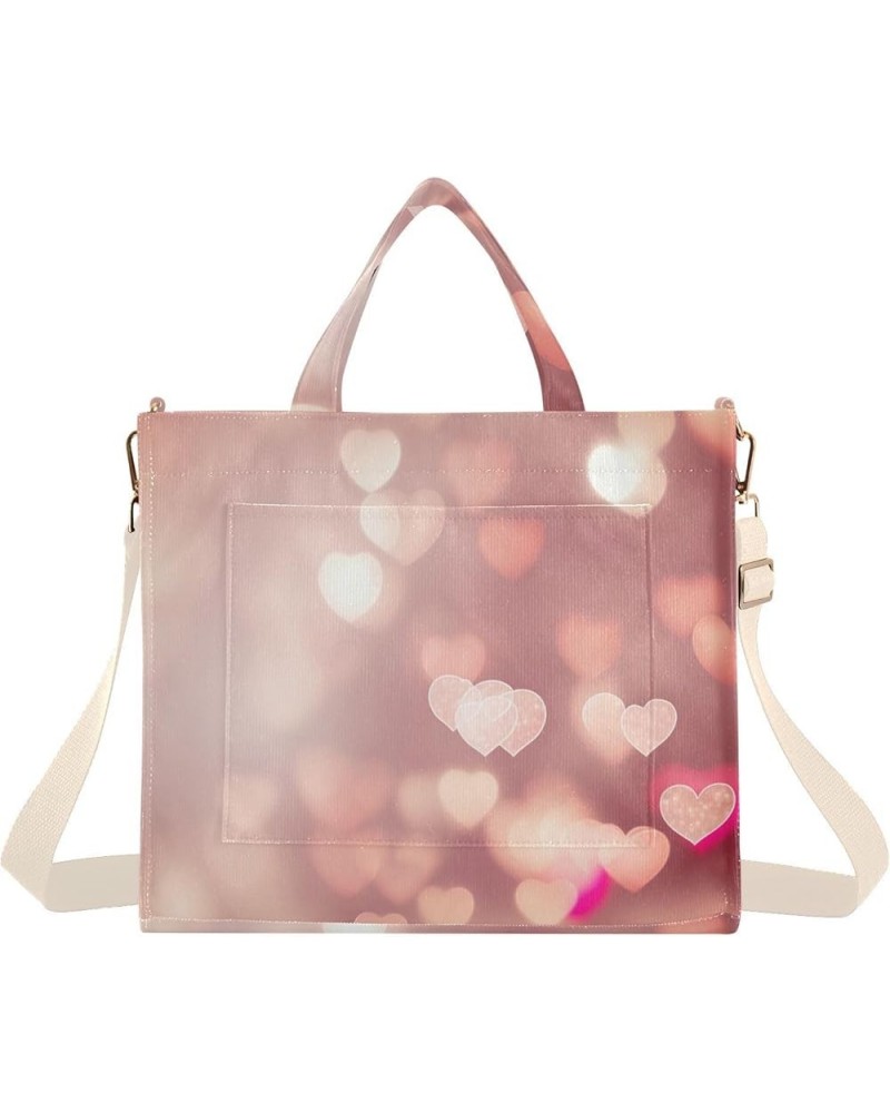 Valentine's Day Cute Hearts Pattern Women's Tote Handbags Top Handle Satchel Shoulder Bag Crossbody Bag S $15.51 Totes