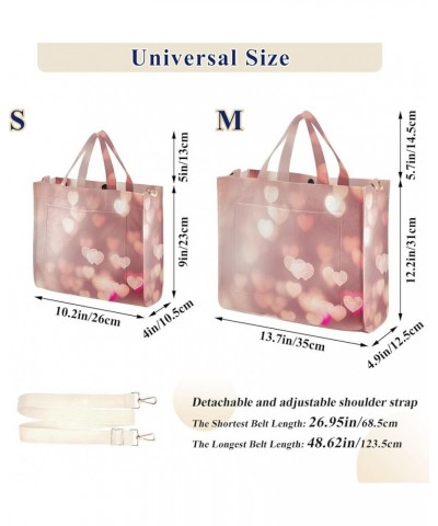 Valentine's Day Cute Hearts Pattern Women's Tote Handbags Top Handle Satchel Shoulder Bag Crossbody Bag S $15.51 Totes