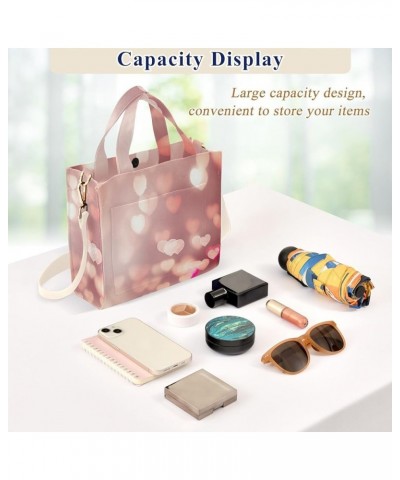 Valentine's Day Cute Hearts Pattern Women's Tote Handbags Top Handle Satchel Shoulder Bag Crossbody Bag S $15.51 Totes