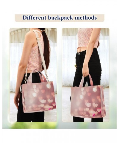 Valentine's Day Cute Hearts Pattern Women's Tote Handbags Top Handle Satchel Shoulder Bag Crossbody Bag S $15.51 Totes