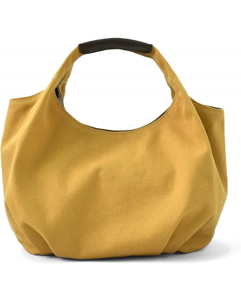 Leather x Canvas Balun Tote Bag Mustard $22.43 Totes