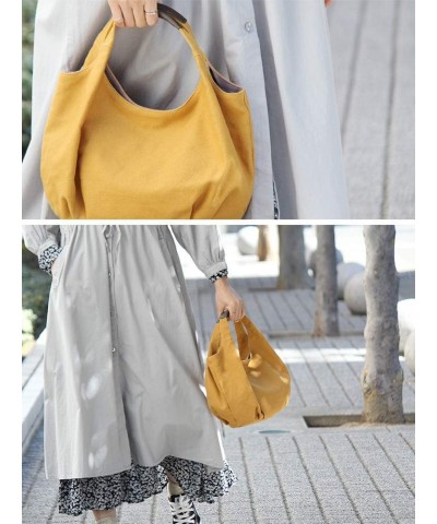 Leather x Canvas Balun Tote Bag Mustard $22.43 Totes