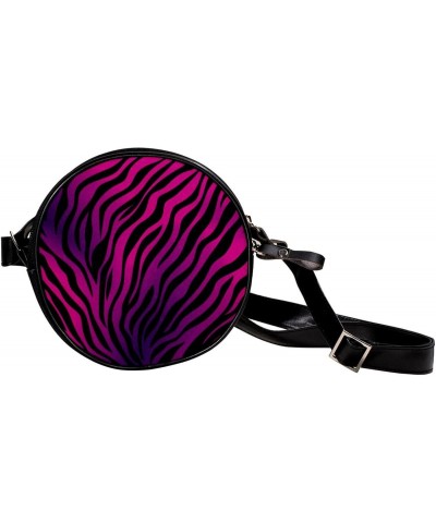 Crossbody Bags for Women,Crossbody Bag Men,Small Sling Bag,Animal Zebra Purple Stripes,Crossbody Purse $8.36 Crossbody Bags