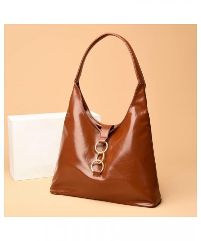 Shoulder Bag Retro Classic Purse Clutch Shoulder Tote HandBag with Zipper Closure for Women Hobo-brown $15.18 Shoulder Bags