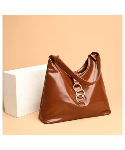 Shoulder Bag Retro Classic Purse Clutch Shoulder Tote HandBag with Zipper Closure for Women Hobo-brown $15.18 Shoulder Bags