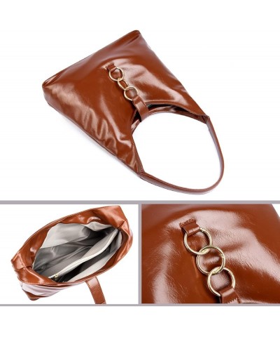 Shoulder Bag Retro Classic Purse Clutch Shoulder Tote HandBag with Zipper Closure for Women Hobo-brown $15.18 Shoulder Bags