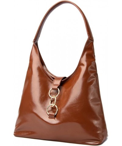 Shoulder Bag Retro Classic Purse Clutch Shoulder Tote HandBag with Zipper Closure for Women Hobo-brown $15.18 Shoulder Bags