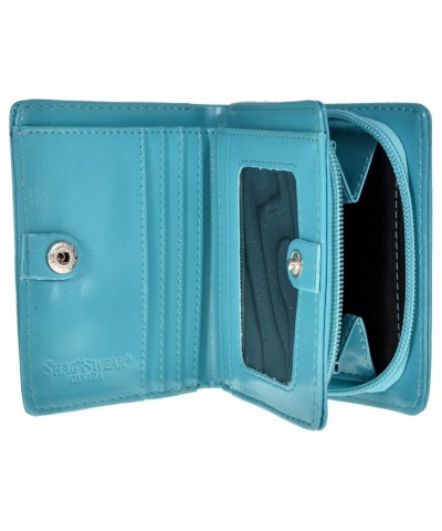 Women's Premium Vegan Clutch Cardholder Zipper Wallet Purse with Pretty Create Your Dream Teal $14.86 Wallets