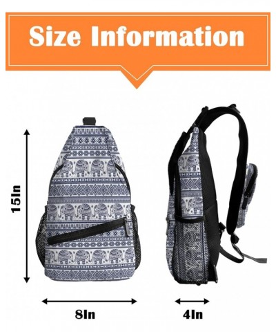 Boho Sling Bag Crossbody Bag for Women Men Paisley Pattern Red Bohemian Style Waterproof Hiking Backpack Lightweight Chest Sh...