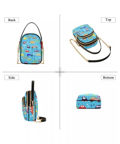 Vehicle Cell Phone Purse Car Truck City Vehicles Crossbody Handbag Durable Shoulder Bag Sturdy Travel Pouch Compact Chic Bag ...