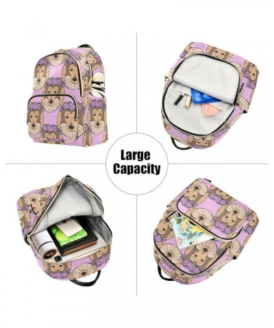 Dog Flower Backpack Purse for Women Small Mini Women's Fashion Backpack Back Pack Handbag Lady Purse,S Small $17.97 Backpacks