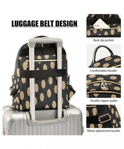 Backpack Purse for Women Gold and Black Polka Dot Glitter Casual Shoulder Bag Small Backpack S Medium $13.52 Backpacks