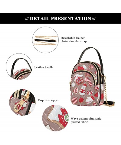 Small Crossbody Handbag for Women Mini Over Shoulder Purse with Three Zippered Pockets Durable Shoulder Bag Color-hf013 $12.0...