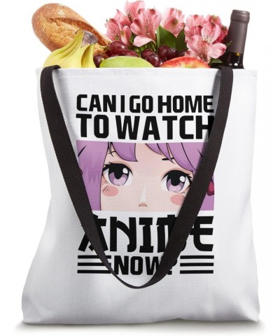 Can I go home to watch anime now? graduation Tote Bag $15.67 Totes