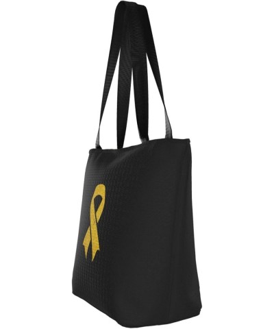 Childhood Cancer Awareness Women'S Casual One Shoulder Carry Shopping Bag Large Capacity Working Storage Handbag $17.58 Shoul...