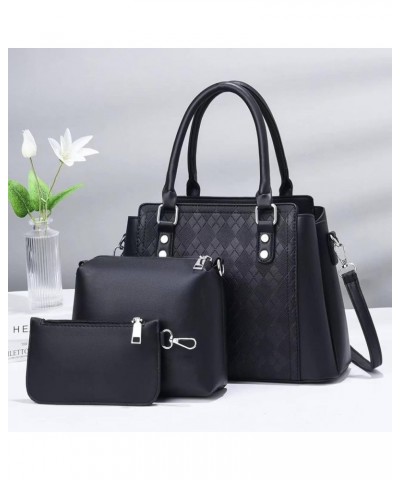 Women's handbag 3PCS Purses for Women Tote Purse and Wallet Set Shoulder crossbody Bags Suitable for Women 3pcs of sets Pink ...