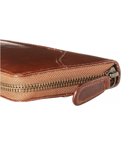 Melissa Zip Around Leather Wallet Cognac $41.27 Wallets