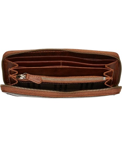 Melissa Zip Around Leather Wallet Cognac $41.27 Wallets