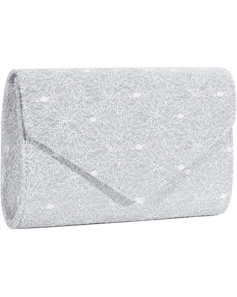 Formal Clutch Purse for Women Glitter Evening Bags Floral Lace Envelope Handbags for Wedding Party Cocktail Prom V2- White $1...