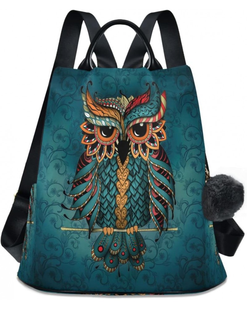 Dark Colored Owl Anti-Theft Women Backpack Purse for Fashion Bag Travel Back Pack Rucksack Shoulder Bag $24.77 Backpacks