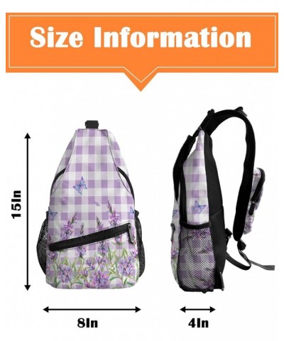 Crossbody Bags for Men Women Waterproof Sling Bag Shoulder Chest Bag Backpack Daypack for Hiking Travel Sports Running Lavend...