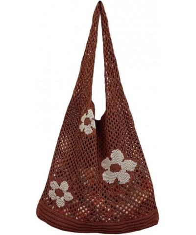 Tot bag flower bag knitted bag mesh hollow shoulder bag female tide $10.08 Totes