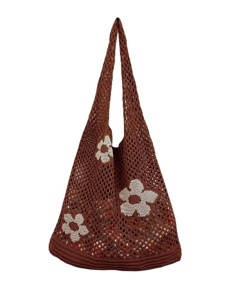 Tot bag flower bag knitted bag mesh hollow shoulder bag female tide $10.08 Totes