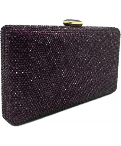 Elegant Crystal Evening Bags for Women Formal Party Box Clutch Wedding Rhinestone Handbags Bridal Purse Purple $17.55 Evening...