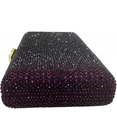 Elegant Crystal Evening Bags for Women Formal Party Box Clutch Wedding Rhinestone Handbags Bridal Purse Purple $17.55 Evening...