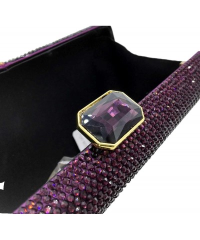 Elegant Crystal Evening Bags for Women Formal Party Box Clutch Wedding Rhinestone Handbags Bridal Purse Purple $17.55 Evening...