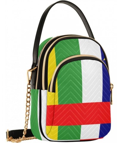 Patriot Cell Phone Purse National Flag Of Central Africa Republic Crossbody Handbag Durable Shoulder Bag Sturdy Travel Pouch ...