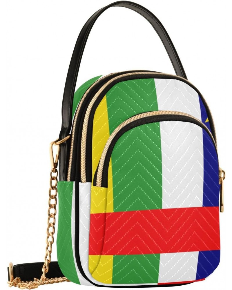 Patriot Cell Phone Purse National Flag Of Central Africa Republic Crossbody Handbag Durable Shoulder Bag Sturdy Travel Pouch ...