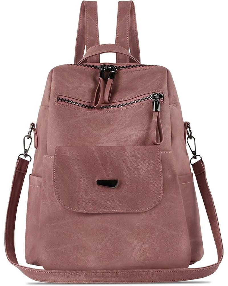 Backpack Purse for Women, Women Backpack Purse Small Leather Waterproof Anti-theft Shoulder Bags Handbags Ladies Pink $17.33 ...