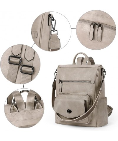 Womens Backpack Purse Fashion Leather Large Travel Bag Ladies Shoulder Bags Black 0-0a2 Vintage Grey $25.54 Backpacks