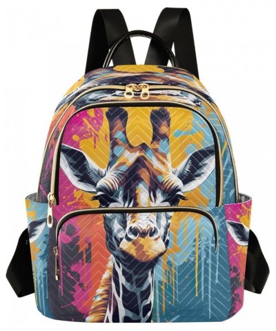 Colorful Giraffe Backpack Purse for Women Anti-theft Small Fashion Travel Backpack Handbag Back Pack Lady Purse,M Medium $14....