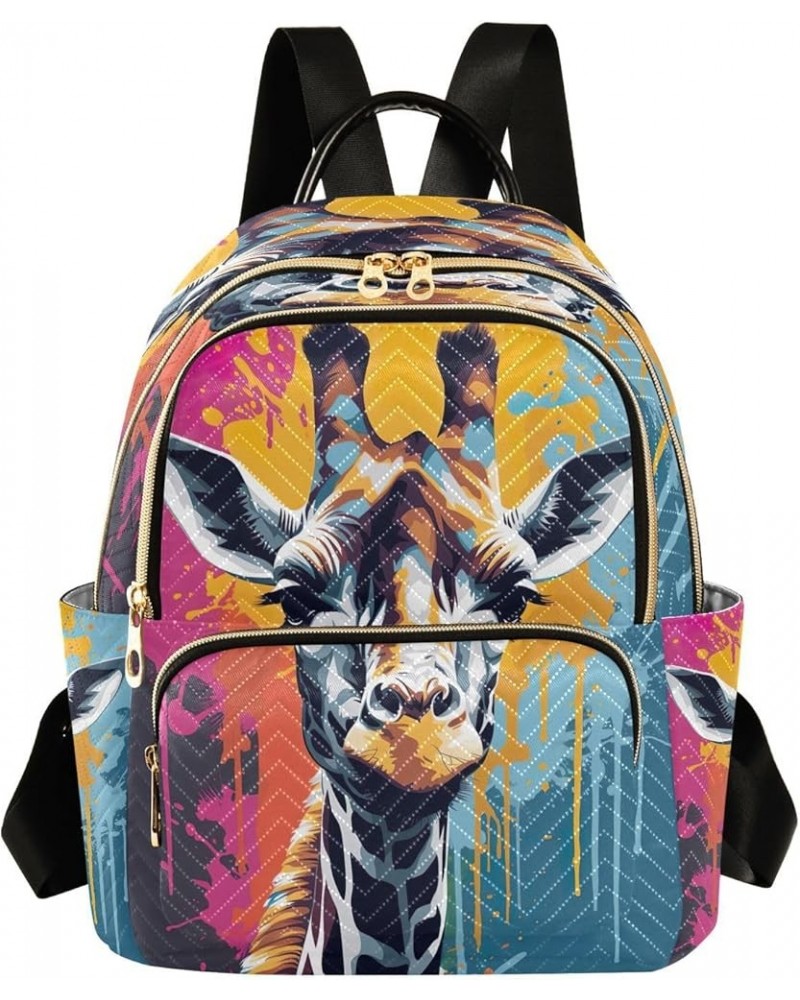 Colorful Giraffe Backpack Purse for Women Anti-theft Small Fashion Travel Backpack Handbag Back Pack Lady Purse,M Medium $14....