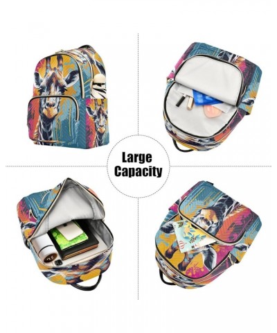 Colorful Giraffe Backpack Purse for Women Anti-theft Small Fashion Travel Backpack Handbag Back Pack Lady Purse,M Medium $14....