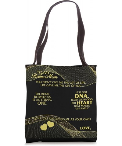 My Bonus Mom Step Mother Birthday from Daughter Mother's Day Tote Bag $15.86 Totes