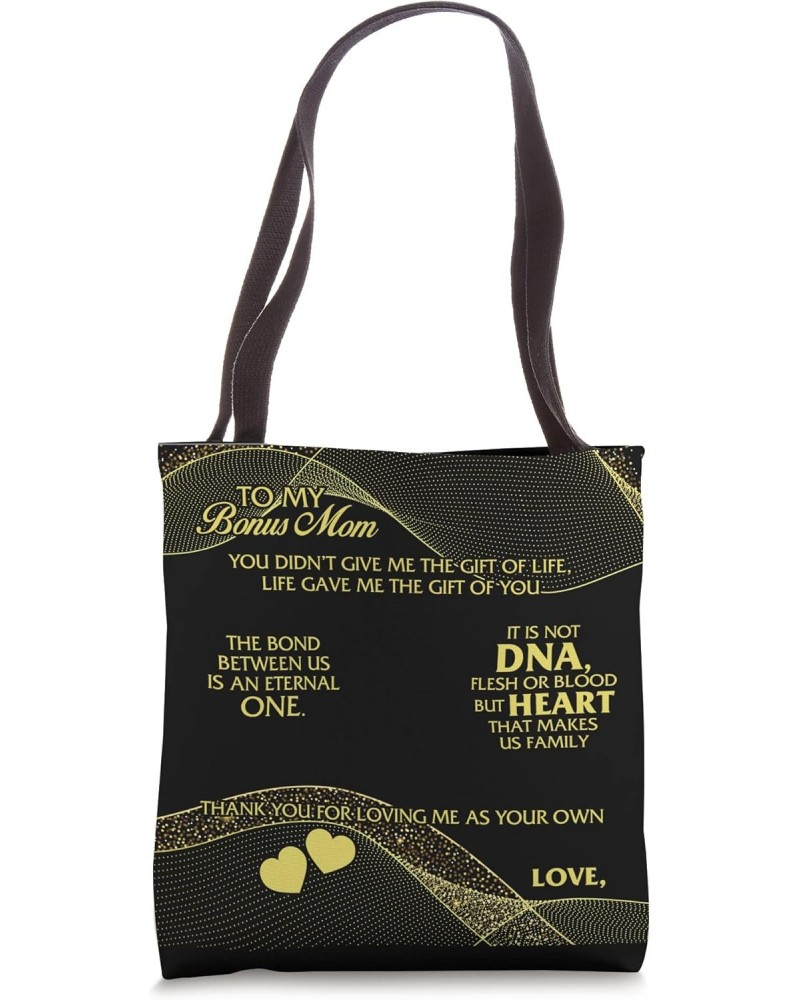 My Bonus Mom Step Mother Birthday from Daughter Mother's Day Tote Bag $15.86 Totes